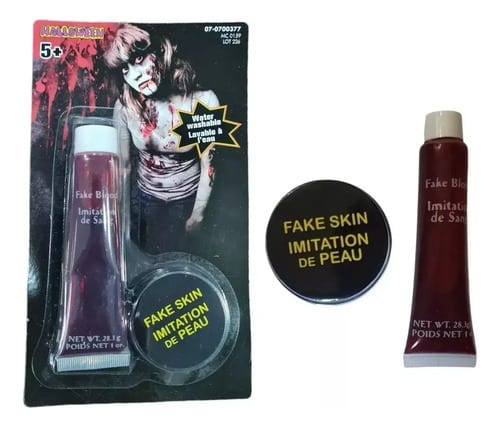 Sangre Y Piel Falsa Maquillaje Realista Halloween Cosplay — fotografía 1 de 3
