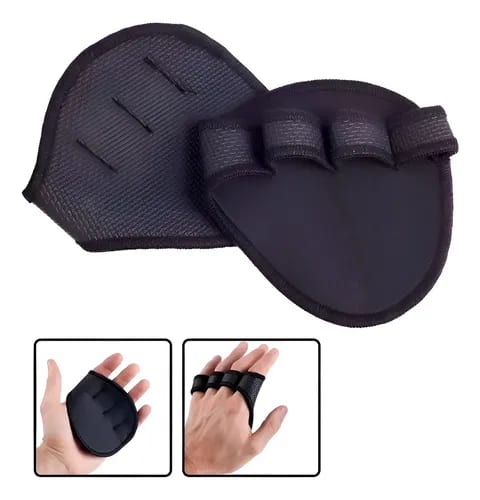 Almohadillas De Neopreno Agarre Gym Fitness Guantes Gimnasio Negro Lisa Standar — fotografía 1 de 5