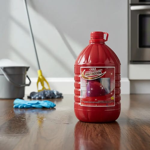 Cera Pintura Roja Autobrillo Para Pisos Calidad / 5 Litros — fotografía 2 de 3