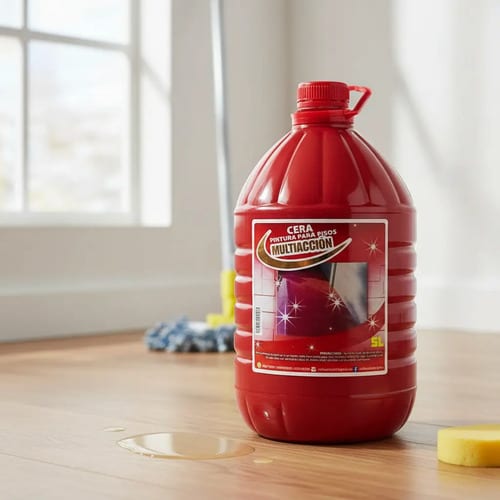 Cera Pintura Roja Autobrillo Para Pisos Calidad / 5 Litros — fotografía 3 de 3