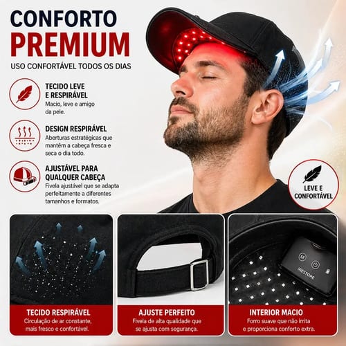 Gorro Luz Led Estimulador Cabello Pelo 660nm 850nm — fotografía 2 de 7