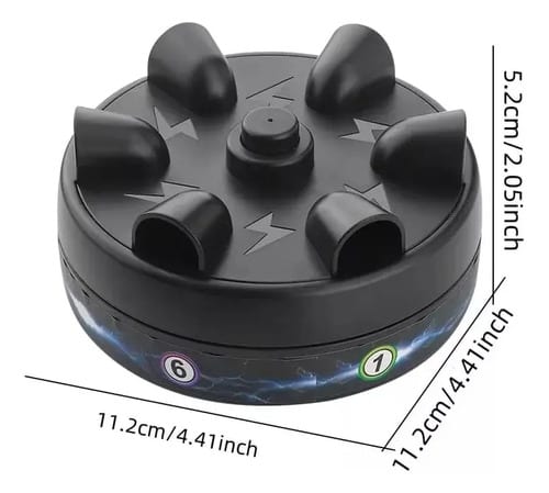Juego Ruleta Detector De Mentiras Descarga Electrica 6 Dedos Negro — fotografía 2 de 5