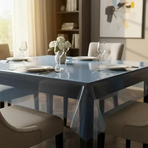 Mantel Transparente 140 Cm Ancho X 1 Metro Huie