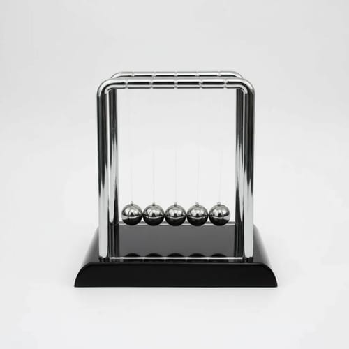 Péndulo Newton Científico Decorativo Antiestrés Plateado — fotografía 3 de 8