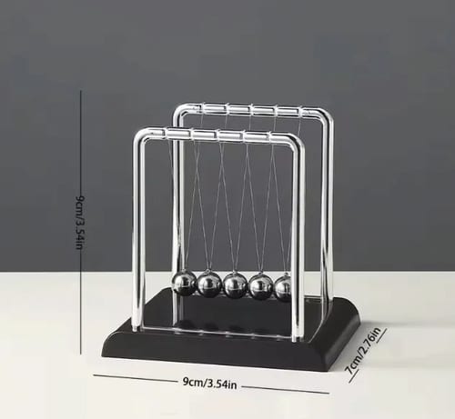 Péndulo Newton Científico Decorativo Antiestrés Plateado — fotografía 5 de 8