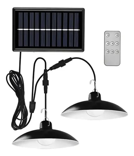 X2 Lamparas Solares Colgantes Lamparas Solares Terraza 240w Branco — fotografía 1 de 3